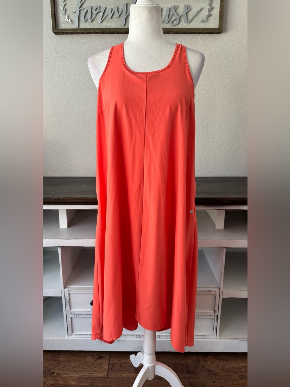 New Halara Breezeful Backless Racerback High Low Midi Quick Dry Dress Size M AA